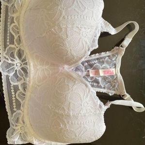 Victoria Secret Pink Push Up Lace Racerback Bra